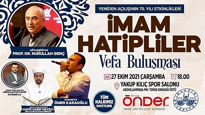 İmam Hatipliler Vefa Buluşmasına Davet