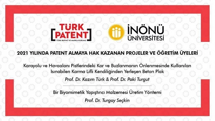 İnönü Üniversitesi'nde 2 proje patent aldı