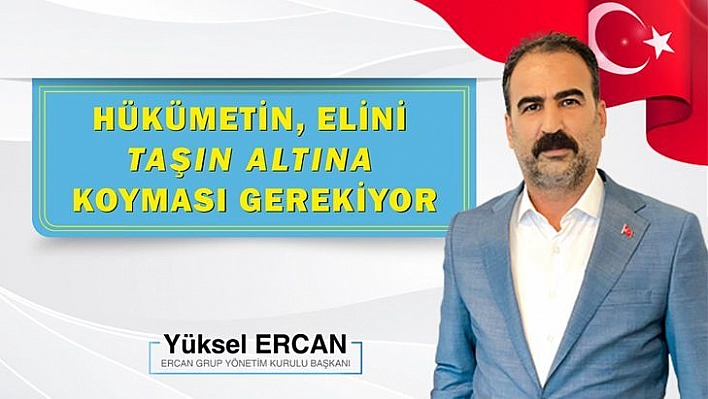 İş İnsanı Ercan: 'Hükümetin, Elini Taşın Altına Koyması Gerekiyor'