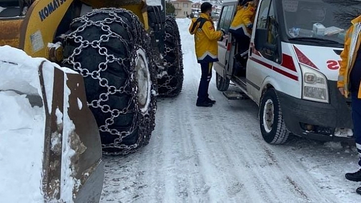 Kalp hastasına karlı yollar açılarak ulaşıldı