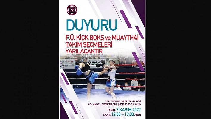 Kick Boks ve Muaythai takım seçmeleri yapılacak