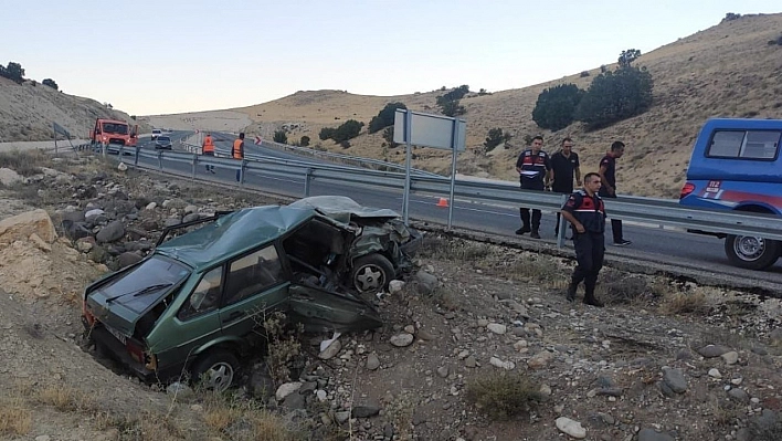 Kontrolden çıkan otomobil takla attı: 2 yaralı