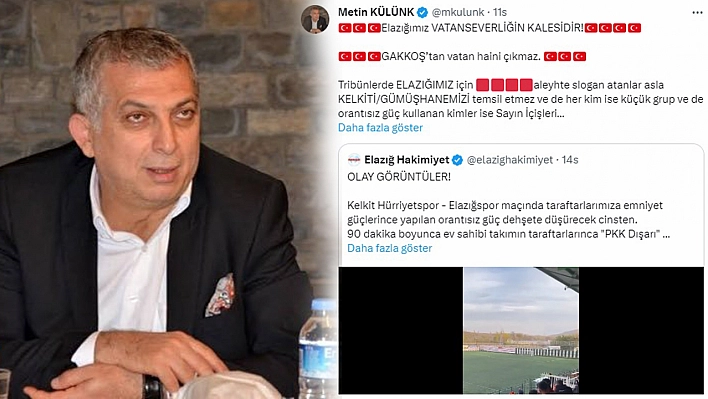 Külünk: 'Elazığ'ımız vatanseverliğin kalesidir'