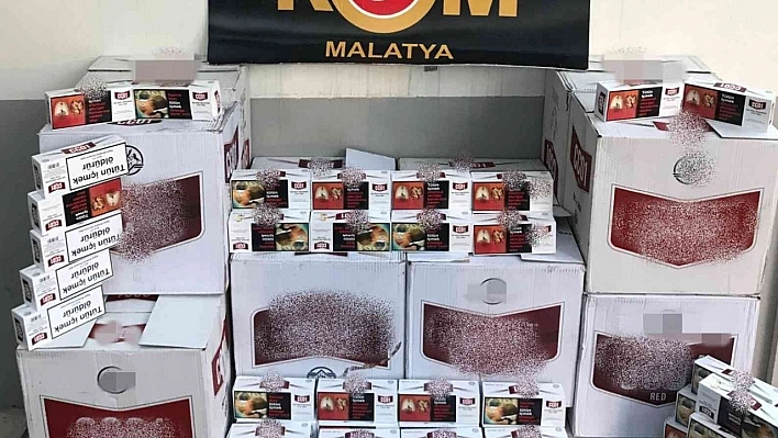 Malatya'da 201 bin 600 adet makaron ele geçirildi