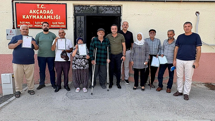 Malatya'da 28 yıllık tapu hasreti sona erdi