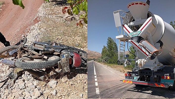 Malatya'da Beton mikser ile motosiklet çarpıştı: 1 kişi yaralandı