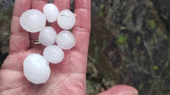 Malatya'da ceviz büyüklüğünde dolu yağdı