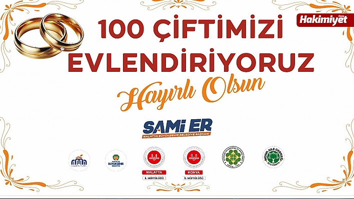 Malatya da Diyanet işleri başkanı eşliğinde 100 çiftin nikahı kıyılacak