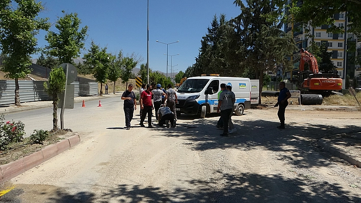 Malatya'da doğalgaz borusu patladı