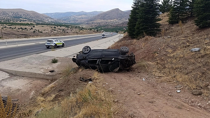 Malatya'da otomobil drenaj kanalına düştü: 1 yaralı