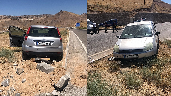 Malatya'da otomobil orta refüje çıktı: 1 yaralı