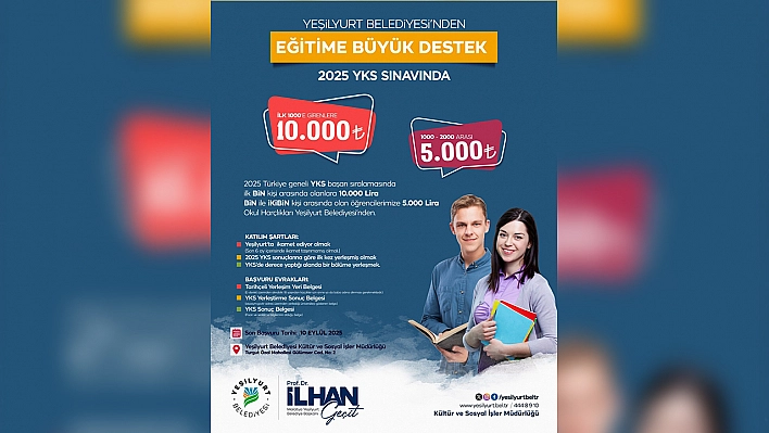 Malatya'da YKS'de ilk 2 bine giren öğrencilere nakdi ödül