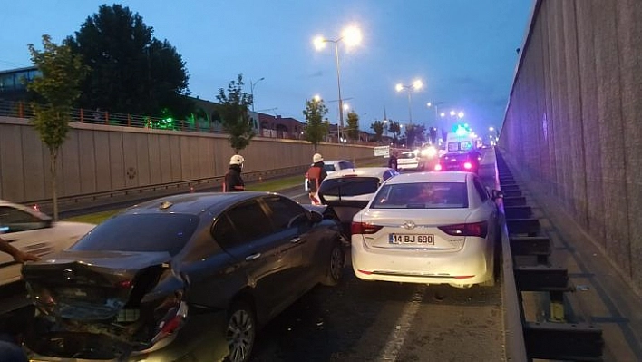 Malatya'da zincirleme kaza: 2 yaralı