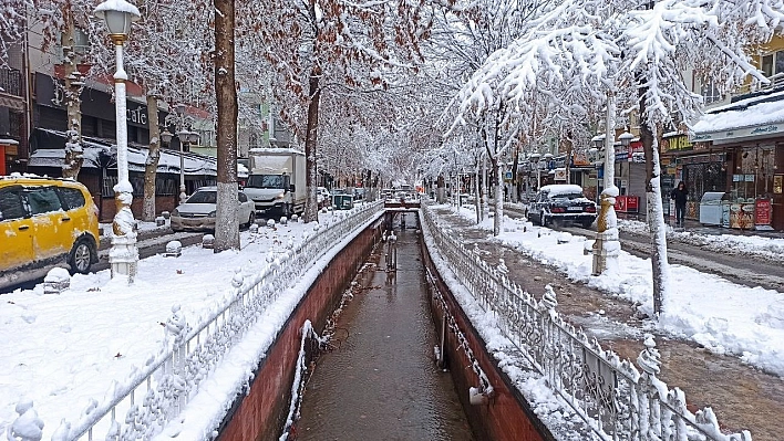 Malatya karlı bir güne uyandı