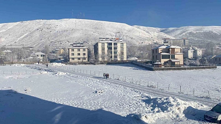 Mart kapıdan baktırdı, baharı bekleyen Karlıova'ya kış geri geldi