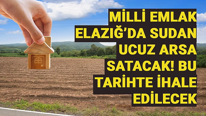 Milli Emlak, Elazığ'da sudan ucuz 12 arsa satacak! Bu tarihte ihale edilecek