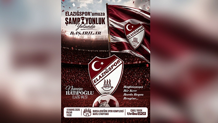 Numan Hatipoğlu'ndan Elazığspor'a destek: 'İnancı zafere dönüştürme vakti'