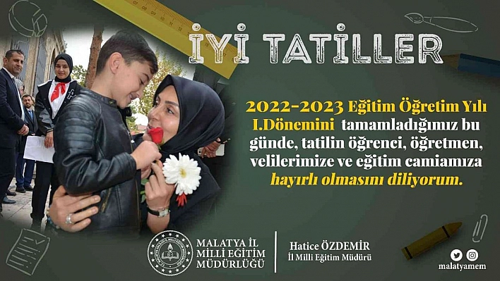 Öğrencilere ara tatilde dinlenmiş olarak eğitime başlama önerisi