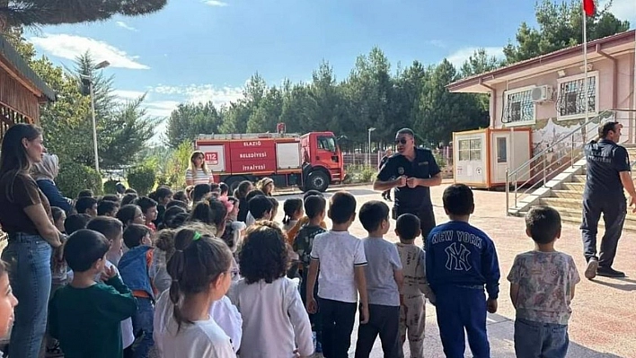 Öğrencilere Elazığ itfaiyesi tarafından anlamlı eğitim