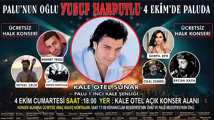 Palu'nun oğlu Yusuf Harputlu  memleketinde sahne alacak