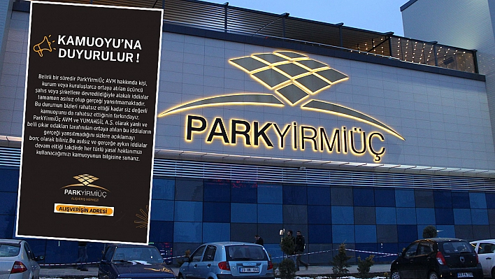 ParkYirmiÜç AVM Devredildi İddialarına Yalanlama