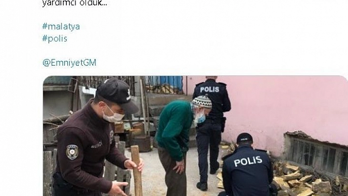 Polis İsmail Dede'nin odunlarını kırdı