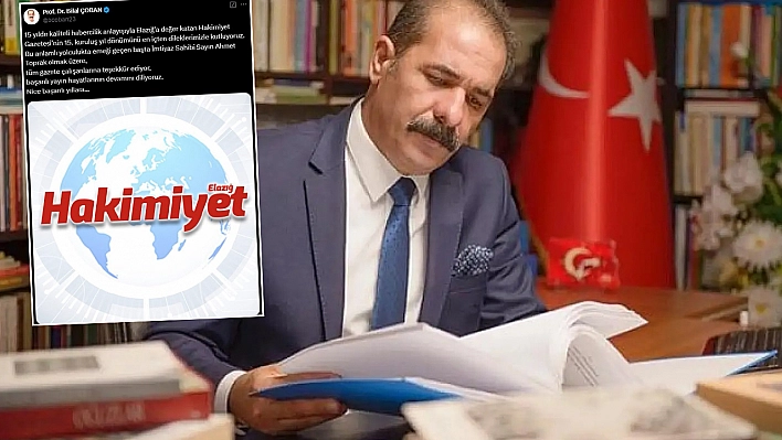 Prof. Dr. Bilal Çoban'dan Hakimiyet'e kutlama