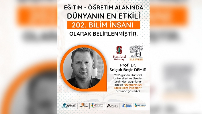 Prof. Dr. Selçuk Beşir Demir, dünyanın en etkili bilim insanları listesinde!