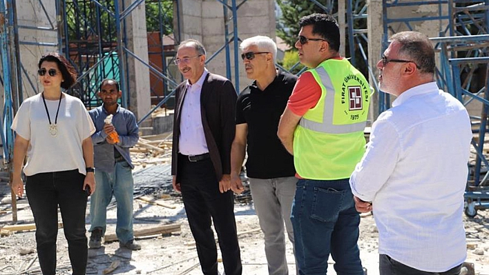 Rektör Göktaş yapımı süren merkezi amfi inşaatını inceledi