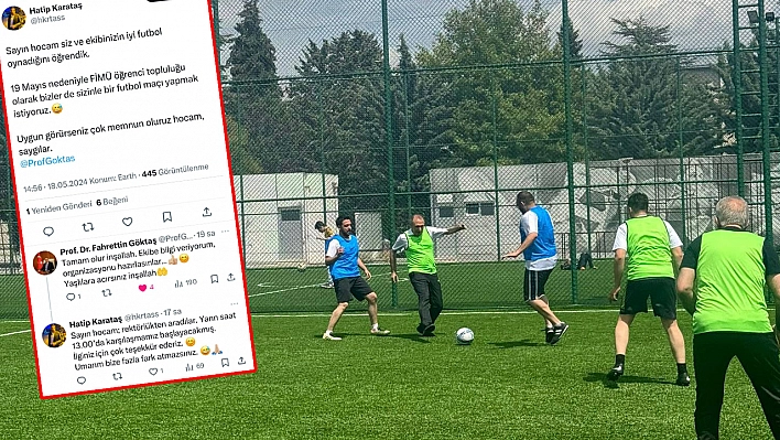 Rektör Prof. Dr. Göktaş, Öğrencilerin Futbol Maçı Teklifine Kayıtsız Kalmadı