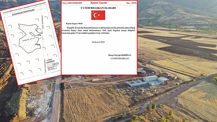 Resmi Gazete'de yayınlandı Elazığ'a yeni bir OSB kurulacak