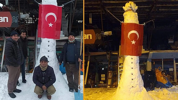 Sezonun Dev Kardan Adamı Elazığ'da: Yaklaşık 4 Metre Uzunluğunda