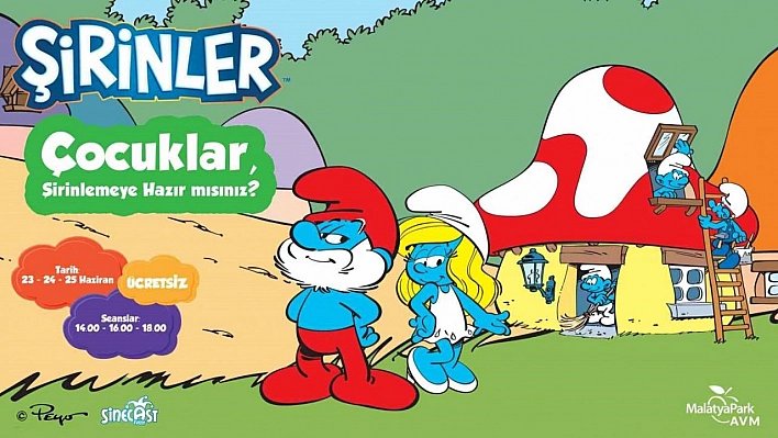 Şirinler depremzede çocukları bekliyor