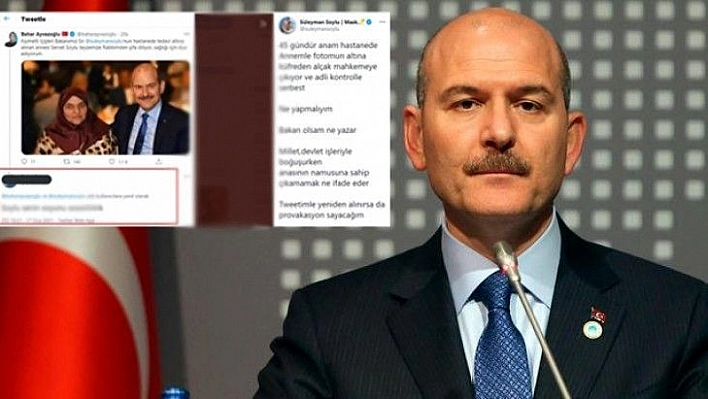 Süleyman Soylu'nun annesine küfür eden şahıs serbest bırakıldı