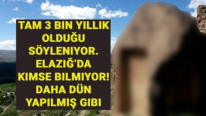 Tam 3 bin yıllık olduğu söyleniyor, Elazığ'da kimse bilmiyor! Daha dün yapılmış gibi