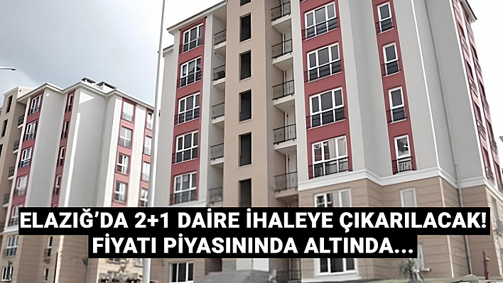 TOKİ'den Elazığ'da yeni konut fırsatı! 2+1 daire ihaleye çıkarılıyor