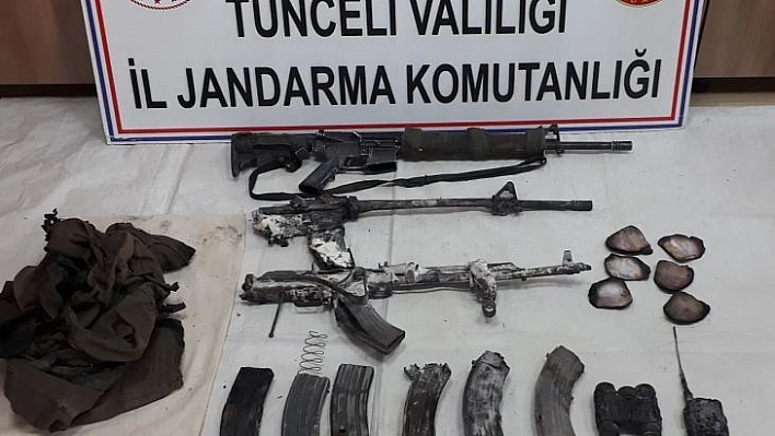 Tunceli'de 3 teröristin öldürüldüğü operasyonda silah ve mühimmat ele geçirildi