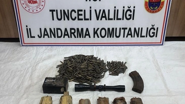 Tunceli'de çok sayıda mühimmat ve yaşam malzemesi ele geçirildi