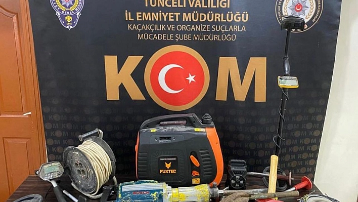 Tunceli'de kaçak kazı yapan 3 şüpheli yakalandı