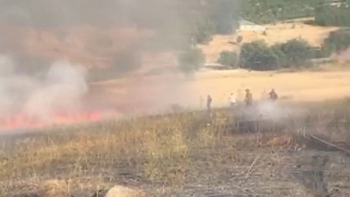 Tunceli'de otluk alanda çıkan yangın, ormanlık alana sıçramadan söndürüldü