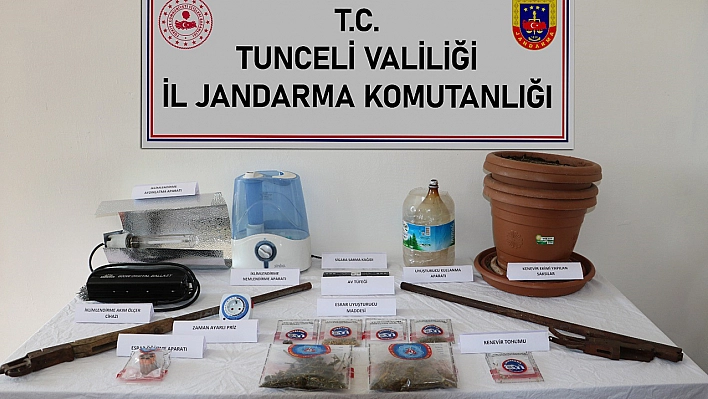 Tunceli'de uyuşturucu operasyonu
