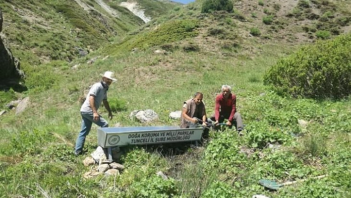 Tunceli'de yaban hayvanlarına su desteği