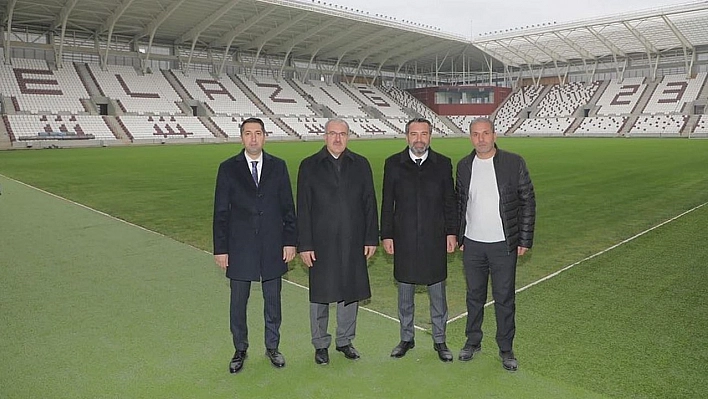 Vali Toraman ve Başkan Şerifoğulları, yeni stadyumu inceledi