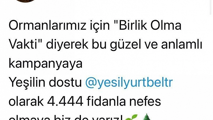 Yeşilyurt Belediyesi 4 bin 444 fidanla nefes olacak