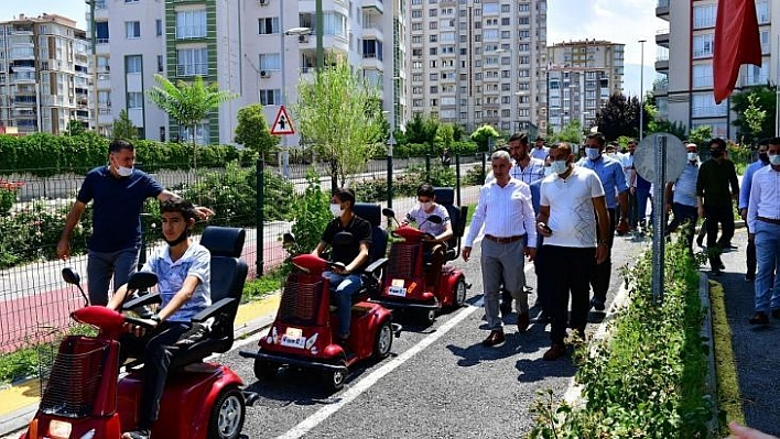 Yeşilyurt'ta trafik eğitim parkı, Kur'an kursu öğrencilerini ağırlıyor