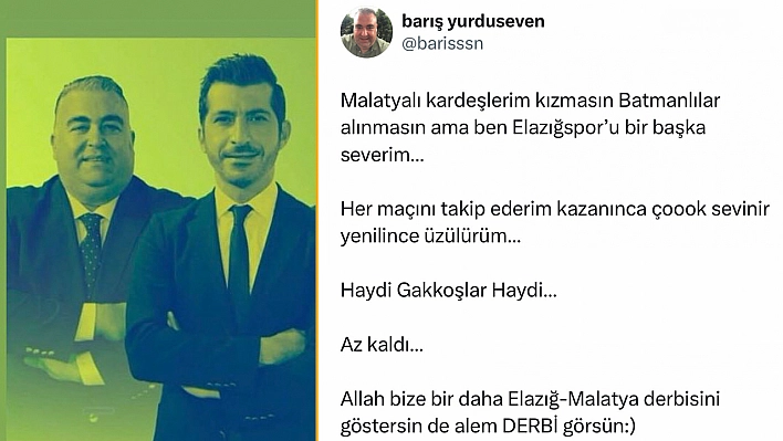 Yurduseven: 'Elazığspor'u bir başka severim'