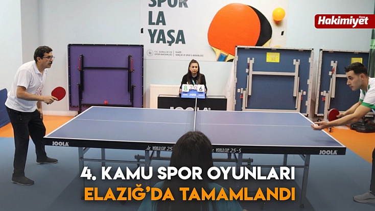 4. Kamu spor oyunları Elazığ’da tamamlandı