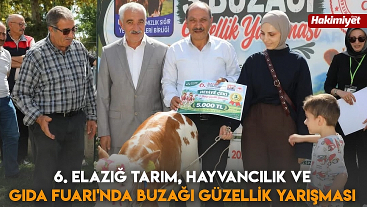 6. Elazığ Tarım, Hayvancılık ve Gıda Fuarı'nda Buzağı Güzellik yarışması