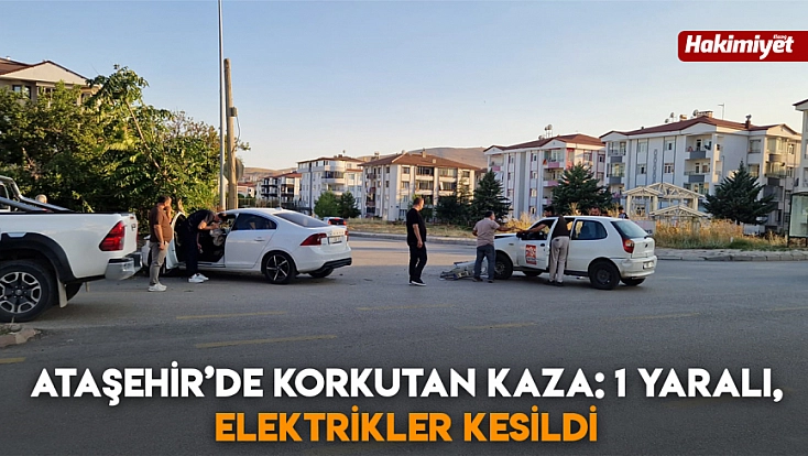 Ataşehir’de korkutan kaza: 1 yaralı, elektrikler kesildi
