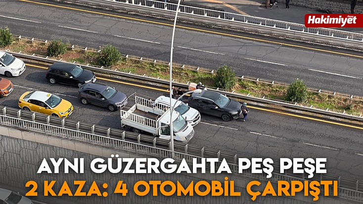 Aynı güzergahta peş peşe 2 kaza: 4 otomobil çarpıştı